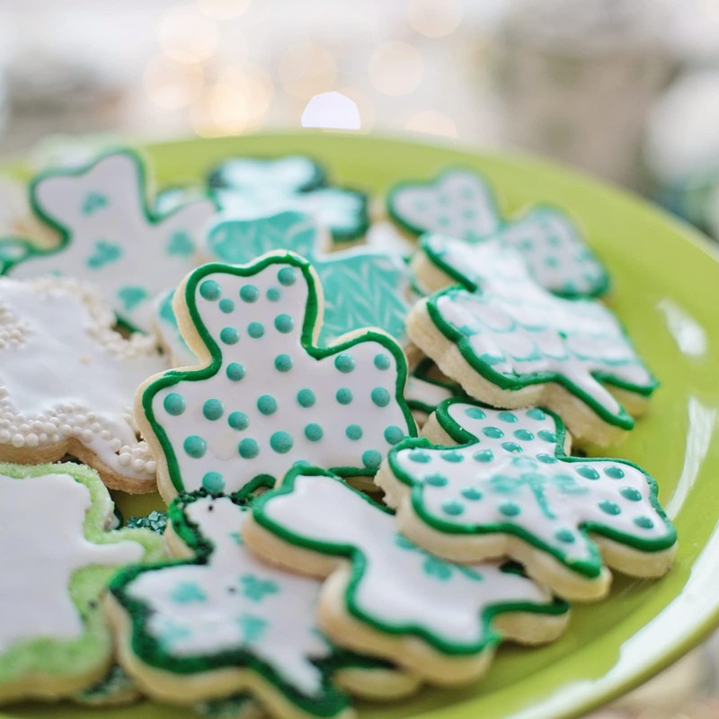 JOB JOL Cookie Cutters 3 PCS, Shamrock Cookie Cutters, 2.5'',