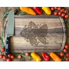 Patterned Butterfly Walnut Cutting Board, 16.75x10 in: Nature-Inspired, Ideal for