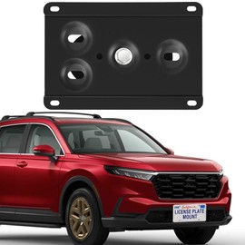Steel Front License Plate Mount – No-Drill License Plate Bracket with Anti-Theft Screws Compatible with Honda CR-V 2012-2023,Install in Seconds