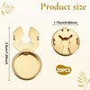 20 Pcs Button Covers for Men's Shirts Gold Brass Round