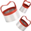 3Pcs Round Cookie Cutters with Handle, Circle Biscuit Cutter for