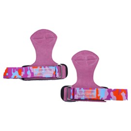 2PCS Weight Lifting Wrist Straps for Women Strong Grip Pull Ups Deadlift Strap Weight Lifting Grips Heart Shaped Pattern Taro Purple M