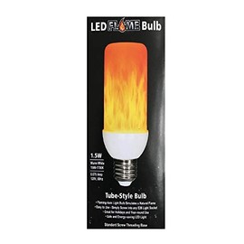 EZ-Illuminations Tube-Style LED Flame Bulb - 1.5W Warm White