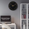 Mosewa Large Wall Clock 16 Inch Black Battery Operated Silent