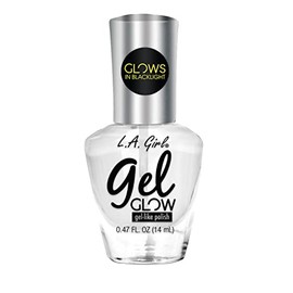 L.A.girl Gel Glow Nail Polish 0.47 oz- 8 Colors, No UV Light Needed, Gel like Finish Polish (C-through)