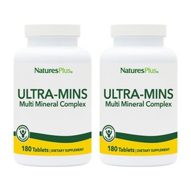 NaturesPlus Ultra-Mins - 180 Tablets, Pack of 2 - Multi Mineral Complex - Vegetarian, Gluten Free - 180 Total Servings