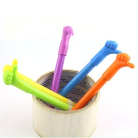 RuiLing 12PCS Thumbs Up Pen Lovely Ball Pen Ballpoint Pen for Students, Mixed Color