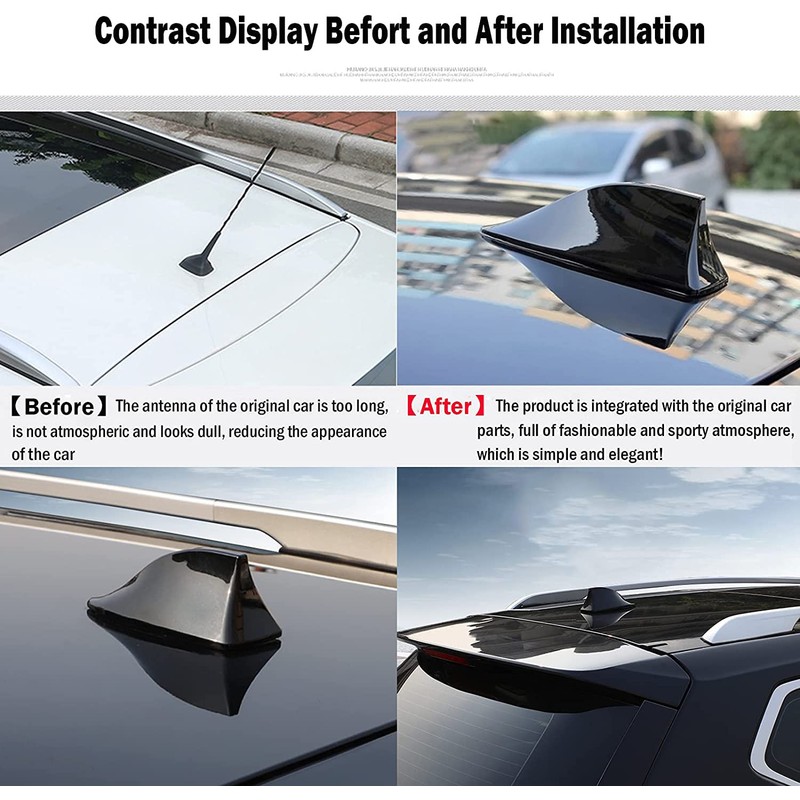 Shark Fin Antenna Cover for Car, Car Top Roof Aerial