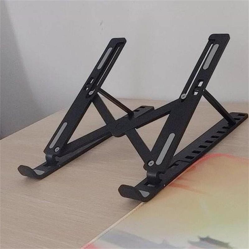 Adjustable Heat Dissipation Laptop Stand, 1 Count Plastic Foldable Laptop Desktop