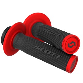 Scott SX II MX Motorcycle Grips with Cam Set Black/Red