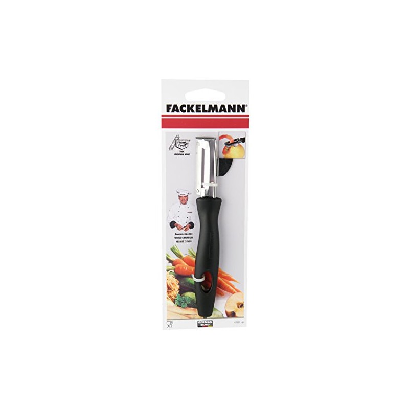 Fackelmann Universalschäler, Spargelschäler mit Klinge aus Edelstahl, Sparschäler für Obst