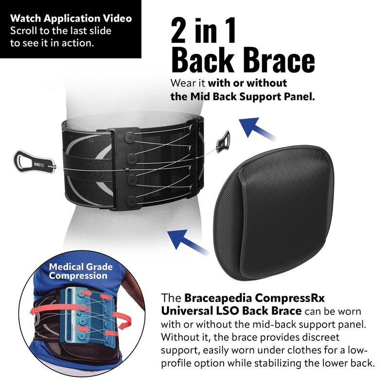 Braceapedia BakTec Universal LSO Mid Back Brace, For Lower Back