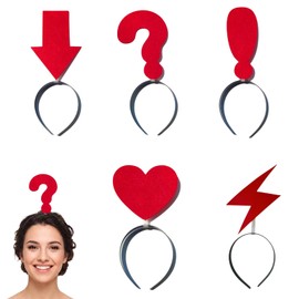 Set of 5 Headband with Arrow Set, Funny Headband Arrow with Heart, Flash, Question Mark and Exclamation Mark, Humorous Party Hair Accessories for Halloween, Carnival, Theme Party and Photo Props