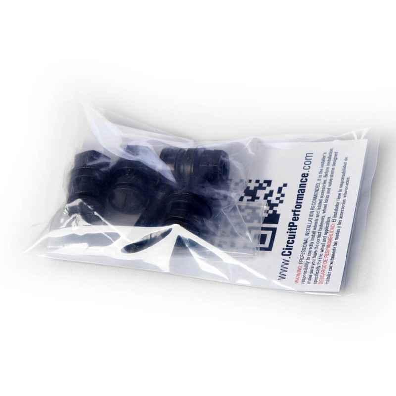 Circuit Performance Black Bolt-in Flush Mount Valve Stems (Set of