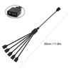 Jstincal 1-to-5 ARGB Splitter Cable, ARGB Cable, 5V 3 Pin