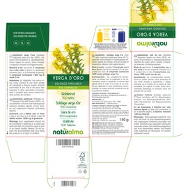 Goldenrod (Solidago virgaurea) herb with Flowers NATURALMA | 150 g | 300 Tablets of 500 mg | Food Supplement | Natural and Vegan
