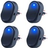 mxuteuk 4pcs 12V 30A Blue LED On-Off Rocker Switch Waterproof