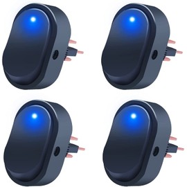 mxuteuk 4pcs 12V 30A Blue LED On-Off Rocker Switch Waterproof Toggle Triangle Plug Switch for Car Truck RV Motorcycle Boat Marine Control ASW-20D-BU