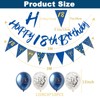 12Pcs Happy 70th Birthday Decorations Set for Him - Navy