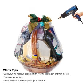 LazyMe Shrink Wrap Bags, Extra Large Jumbo Shrink Bags Cellophane Wrap for Gift Baskets, 35x44 Inch (10 pcs, XL)