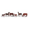 Chestnut Horses HO Scale Woodland Scenics