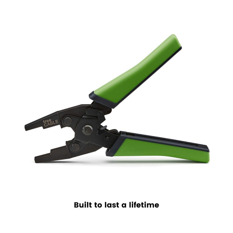 trueCABLE Parallel Crimping Pliers, Toolless Keystone Jack and Field Termination