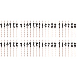 Kichvoe 48Pcs Bachelorette Straws: Dancing Men Straws Funny Drinking For Bridal Shower Bachelorette Party Decorations