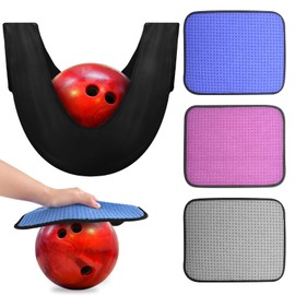 BROTOU 3 Pack 10"x 8" Bowling Shammy Pad with EZ Grip Dots, Bowling Ball Towel Microfiber Bowlings Seesaw Bag, Non-Slip Bow ling Polishers Bag Bow ling Cleaner Towel for Cleaning Dirt/Oil