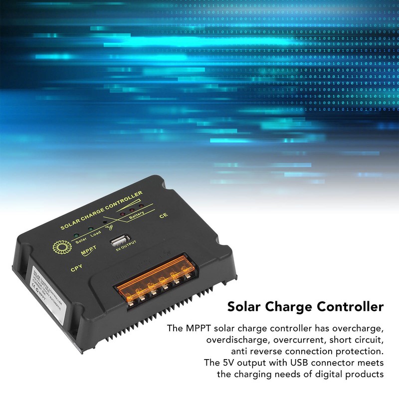 Solar Charge Controller MPPT Photovoltaic Power Generation 12V 24V 20A