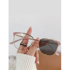 Simple Anti-blue Light Eyeglasses for Everyday Use, Basic Color-changing Fashion Eyeglasses for Women & Men, Fashion Eyeglasses for Work, Daily Clothing Decor, Perfect for Student Daily Use