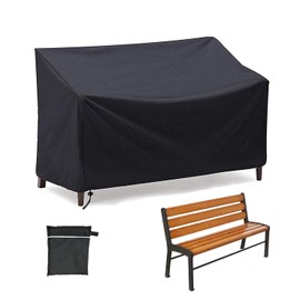 LMSAWK 2 Sitze Schutzhülle für Bank Gartenmöbel, Abdeckung für Gartenbank, Atmungsaktiv Gartenmöbel Sitzbankhülle, Wasserdichtes Oxford-Gewebe, für Gartenmöbel Balkon Terrasse, 134 * 69 * 89cm