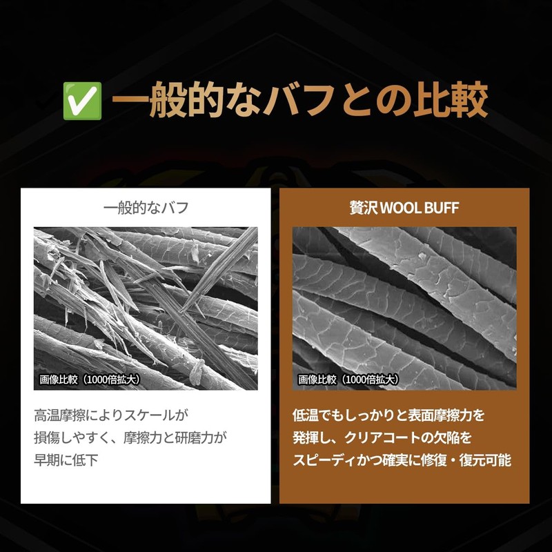 KYOTO DETAIL Premium Luxury WOOL BUFF 3" Wool Buff