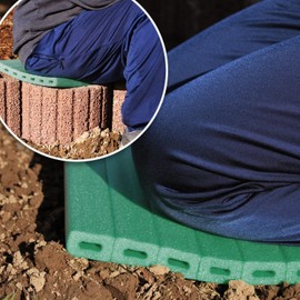 com-four® 2x Kniekissen für den Garten - Kniematte für die Gartenarbeit - Kniepolster für Handwerk und Freizeit - Knieschutzmatte - ca. 35 cm x 30 cm x 2,5 cm (grün)