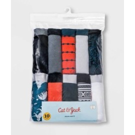 Cat & Jack Boxer Briefs Jungle Print Boys XS (4/5) Multi Designs 10 Pack