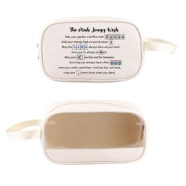 PXTIDY Mah Jongg Wish Clear Kulturtasche Love Mahjong Geschenk Mahjong Spieler Transparente Kosmetiktasche Mahjong Brettspiel Aufbewahrungstasche, beige, Kulturbeutel