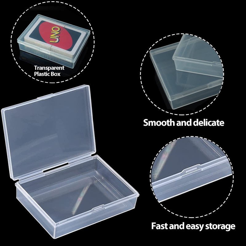 2 Packs Playing Card Case Deck Plastic Boxes Gaming Card