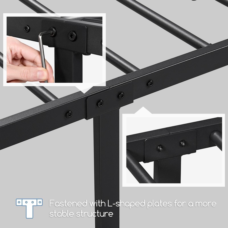 Yaheetech Twin XL Bed Frames Metal Platform Bed with Headboard