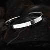 VN Jewelry Men's Silver Bangle Bracelet - 8 Mm Plain
