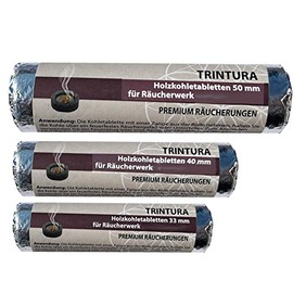 Smoking Charcoal for Smoking, Self-Igniting Charcoal Tablets Suitable for Frankincense Incense Pan and Incense Burner (Set 33, 40, 50 mm)