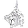 Rembrandt Sterling Silver Horse Head With Horseshoe Charm by Rembrandt