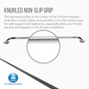 Dynarex Chrome Knurled Grab Bar-32 Inch, Stainless Steel with Textured,