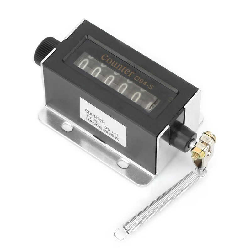D94-S 6-Digit Resettable Mechanical Draw Counter 0-999999 Forms, 6-Digit Mechanical