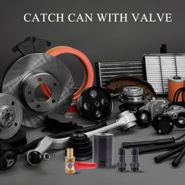 CHILDWEET Universal Oil Catch Can for Car Aluminum Reservoir Tank Line Breather Can