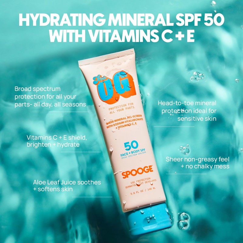SPOOGE The OG Mineral All-Screen SPF 50 Face + Body,