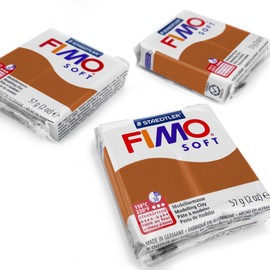 FIMO Soft Polymer Oven Modelling Clay - Most Popular Colours - 57g - Set of 3 - Caramel
