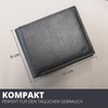 GARZINI Men's Leather Wallet with RFID Protection, Large Wallet with
