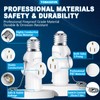 2 Packs Tobasovk Light Socket to Plug Adapter, 3 Prong