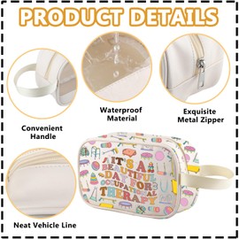 XYANFA Occupational Therapy Clear Makeup Bag Occupational Therapist Gift Ot Cota Travel Toiletry Bag Organizer Pouch Cosmetic Bag (OT tm)