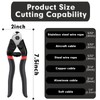 TFUTLT Cable Cutter,7-1/2 In Heavy Duty Wire Rope Cable Cutter