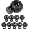 Cord Stopper, 1-Hole, Pack of 10, Black, for up to